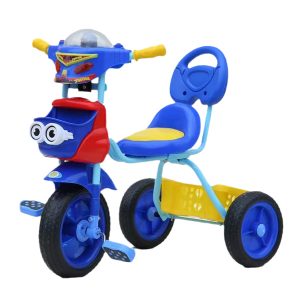 New fashion cool design cartoon face trike hot sale cheap high quality EVA wheel tricycle for kids，C0802